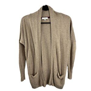 Aritzia Talula Brown Cashmere-Blend Open-Front Cardigan Women's Size XXS